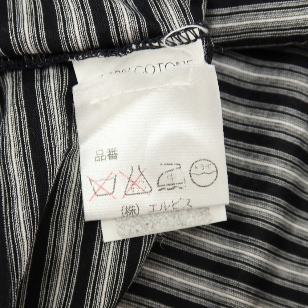 【中古】カナーリ CANALI コットン ボーダー 半袖ポロシャツ ブラックxホワイト【サイズ50】【 状態ランクB 】【 メンズ 】