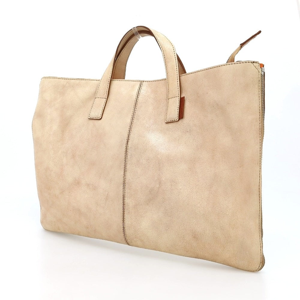 【中古】フランクダニエル FRANK DANIEL レザー キャンバス 3way ブリーフケース ベージュxオレンジ【 状態ランクB 】【 メンズ 】