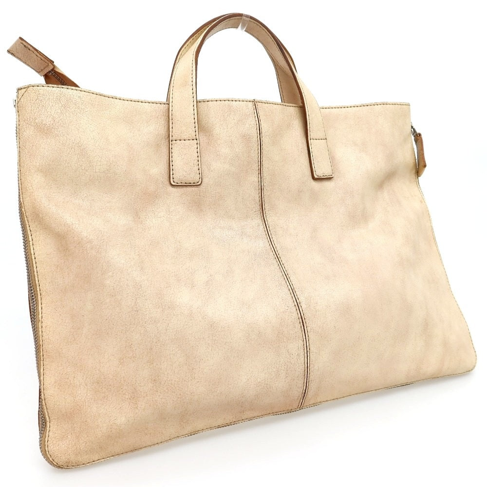 【中古】フランクダニエル FRANK DANIEL レザー キャンバス 3way ブリーフケース ベージュxオレンジ【 状態ランクB 】【 メンズ 】