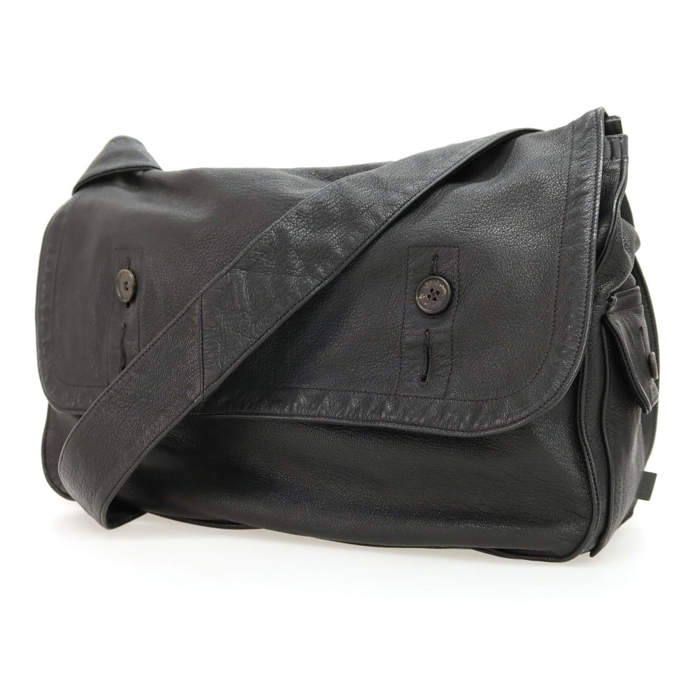 【中古】ビルアンバーグ Bill Amberg レザー ショルダーバッグ ブラック【 状態ランクB 】【 メンズ 】