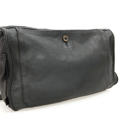【中古】ビルアンバーグ Bill Amberg レザー ショルダーバッグ ブラック【 状態ランクB 】【 メンズ 】