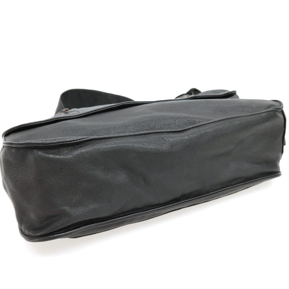 【中古】ビルアンバーグ Bill Amberg レザー ショルダーバッグ ブラック【 状態ランクB 】【 メンズ 】