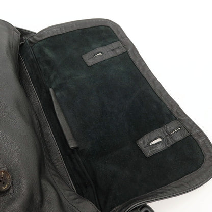 【中古】ビルアンバーグ Bill Amberg レザー ショルダーバッグ ブラック【 状態ランクB 】【 メンズ 】