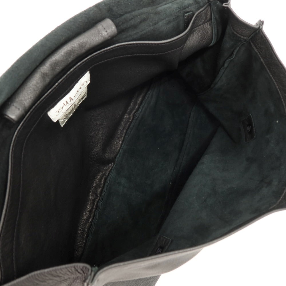 【中古】ビルアンバーグ Bill Amberg レザー ショルダーバッグ ブラック【 状態ランクB 】【 メンズ 】