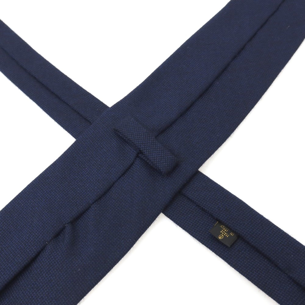 【中古】エレディキャリーニ EREDI CHIARINI カシミヤシルク 無地ネクタイ ネイビー【 状態ランクC 】【 メンズ 】