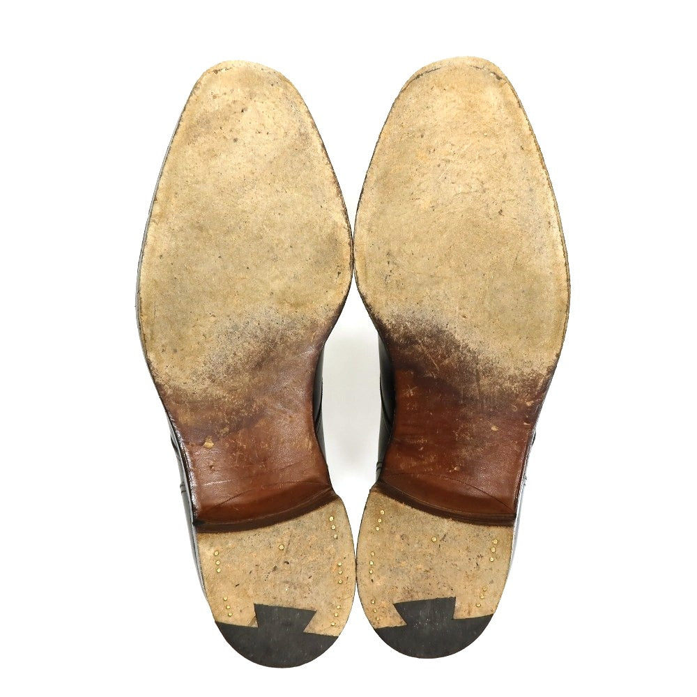 【中古】バーニーズニューヨーク BARNEYS NEWYORK エドワードグリーン製 カーフ ドレスシューズ ブラック【サイズ7 1/2 Ｅ】【 状態ランクC 】【 メンズ 】