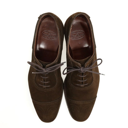 【中古】クロケットアンドジョーンズ CROCKETT&amp;JONES ハンドグレード ALBION スエード ドレスシューズ ダークブラウン【サイズ7 1/2 E】【 状態ランクC 】【 メンズ 】