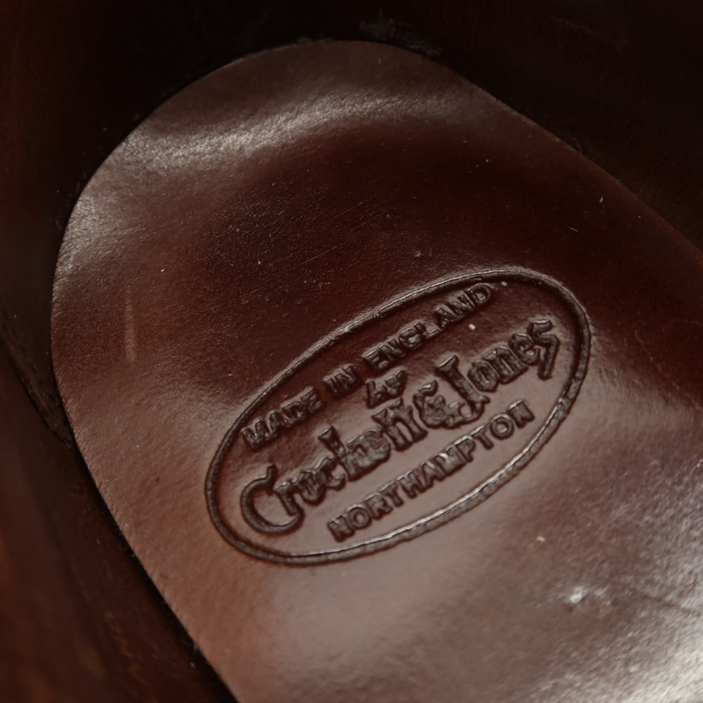 【中古】クロケットアンドジョーンズ CROCKETT&amp;JONES ハンドグレード ALBION スエード ドレスシューズ ダークブラウン【サイズ7 1/2 E】【 状態ランクC 】【 メンズ 】