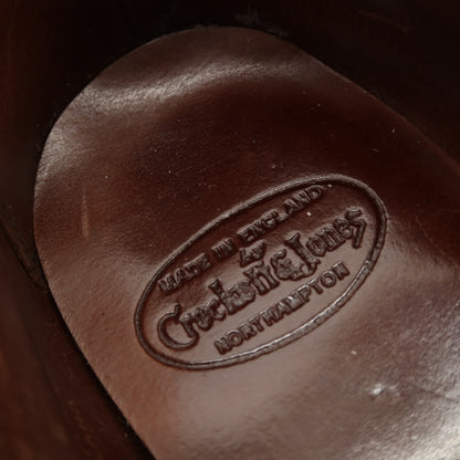 【中古】クロケットアンドジョーンズ CROCKETT&amp;JONES ハンドグレード ALBION スエード ドレスシューズ ダークブラウン【サイズ7 1/2 E】【 状態ランクC 】【 メンズ 】