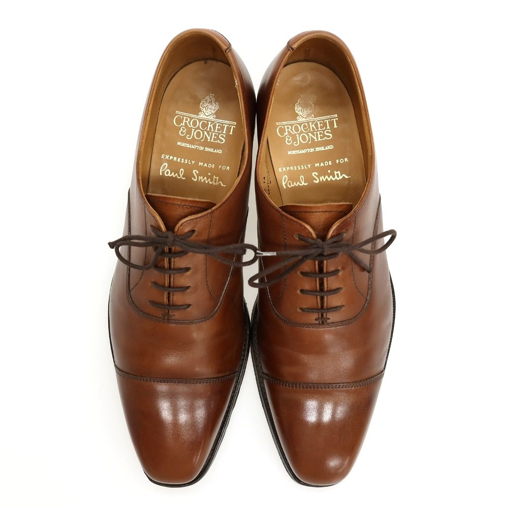 【中古】クロケットアンドジョーンズ CROCKETT&amp;JONES HALLAM 5057 14 ポールスミス ドレスシューズ ブラウン【サイズ7 1/2 E】【 状態ランクB 】【 メンズ 】