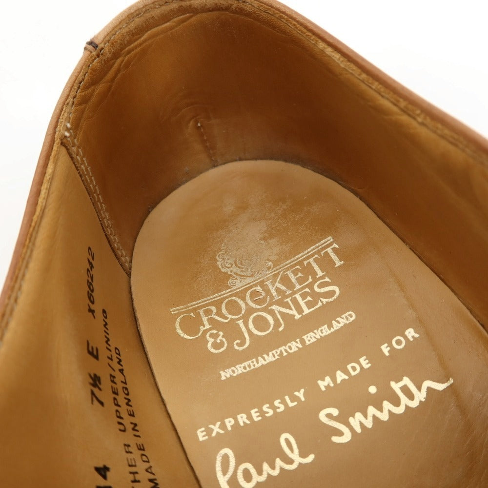 【中古】クロケットアンドジョーンズ CROCKETT&amp;JONES HALLAM 5057 14 ポールスミス ドレスシューズ ブラウン【サイズ7 1/2 E】【 状態ランクB 】【 メンズ 】