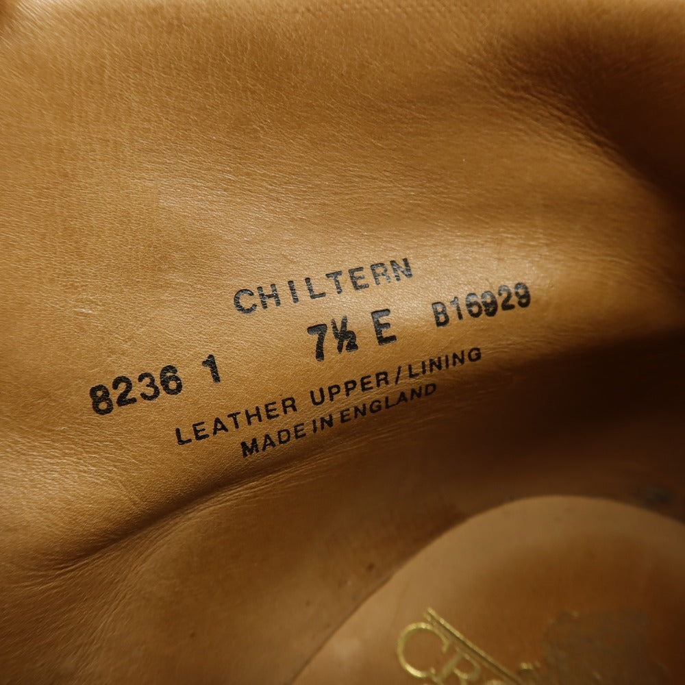 【中古】クロケットアンドジョーンズ CROCKETT&amp;JONES CHILTERN カーフ ブーツ ライトブラウン【サイズ7 1/2 E】【 状態ランクC 】【 メンズ 】