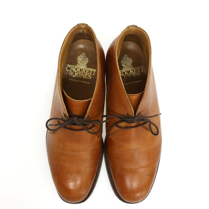 【中古】クロケットアンドジョーンズ CROCKETT&amp;JONES CHILTERN カーフ ブーツ ライトブラウン【サイズ7 1/2 E】【 状態ランクC 】【 メンズ 】
