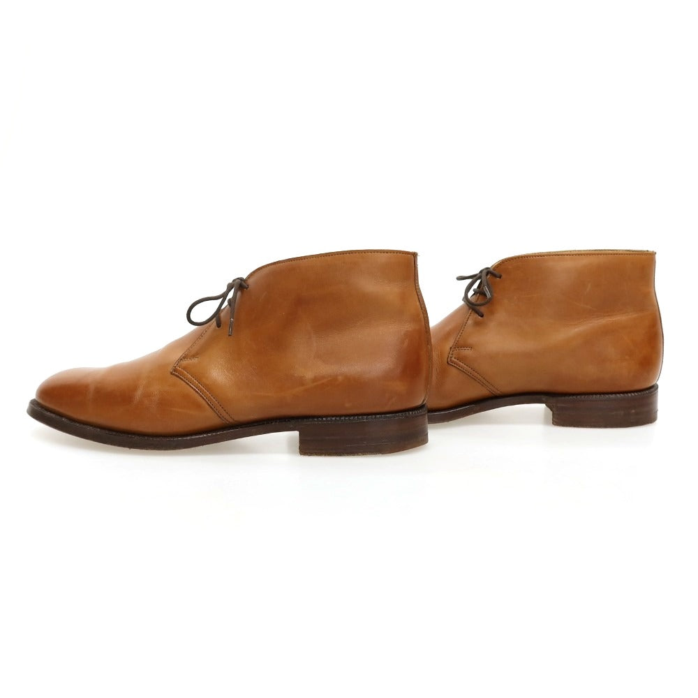 【中古】クロケットアンドジョーンズ CROCKETT&amp;JONES CHILTERN カーフ ブーツ ライトブラウン【サイズ7 1/2 E】【 状態ランクC 】【 メンズ 】