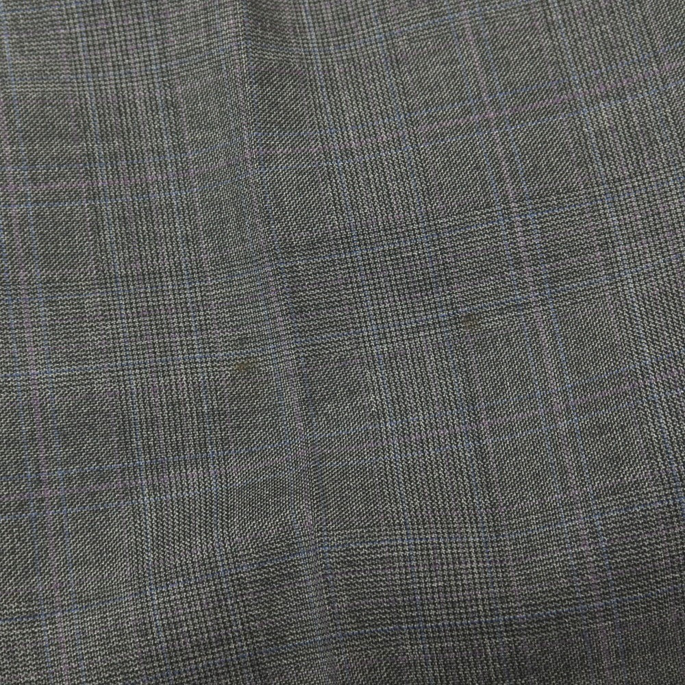 【中古】エルメネジルドゼニア Ermenegildo Zegna ウール チェック 3つボタンスーツ グレー系【サイズ52】【 状態ランクD 】【 メンズ 】