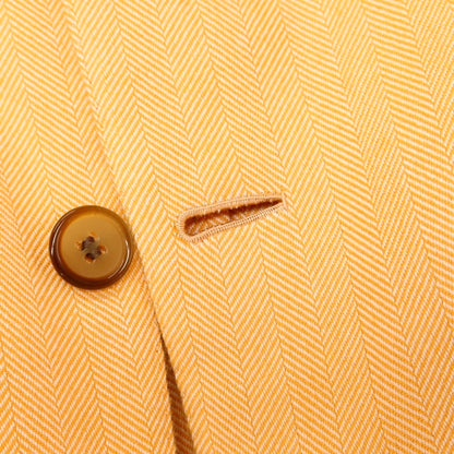【中古】ブリオーニ Brioni コットン ヘリンボーン 3B テーラードジャケット オレンジ【サイズ50】【 状態ランクB 】【 メンズ 】
