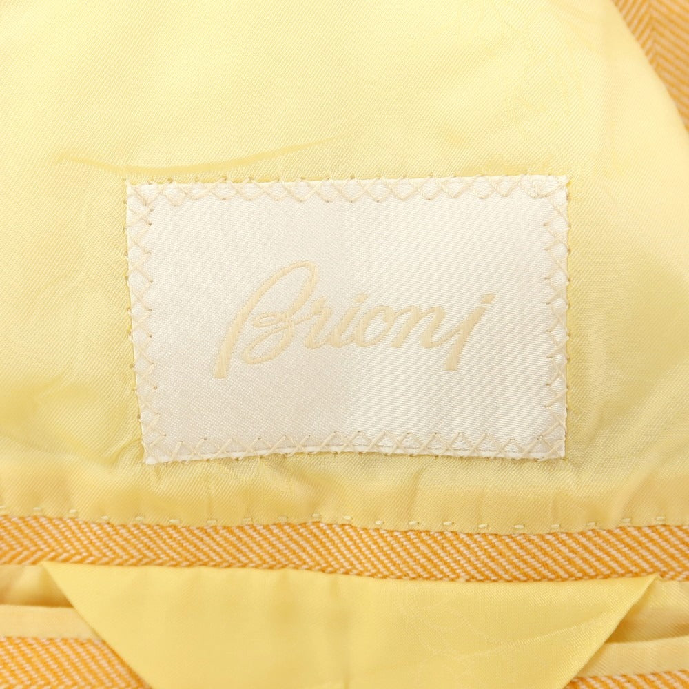 【中古】ブリオーニ Brioni コットン ヘリンボーン 3B テーラードジャケット オレンジ【サイズ50】【 状態ランクB 】【 メンズ 】