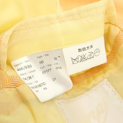 【中古】ブリオーニ Brioni コットン ヘリンボーン 3B テーラードジャケット オレンジ【サイズ50】【 状態ランクB 】【 メンズ 】