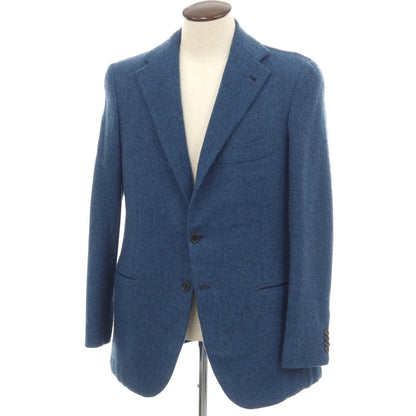 【中古】オラッツィオ ルチアーノ Orazio Luciano ウールカシミヤ 3B テーラードジャケット ダークブルー【サイズ54】【 状態ランクB 】【 メンズ 】