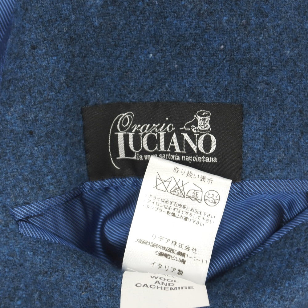 【中古】オラッツィオ ルチアーノ Orazio Luciano ウールカシミヤ 3B テーラードジャケット ダークブルー【サイズ54】【 状態ランクB 】【 メンズ 】