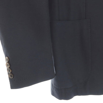 【中古】エルメネジルドゼニア Ermenegildo Zegna コットン 2つボタン テーラードジャケット ネイビー【サイズ52】【 状態ランクB 】【 メンズ 】