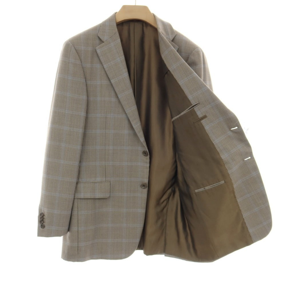 【中古】ヒッキーフリーマン HICKEY FREEMAN Beacon ウーステッドウール チェック 2B テーラードジャケット ブラウン系【サイズ40】【 状態ランクB 】【 メンズ 】