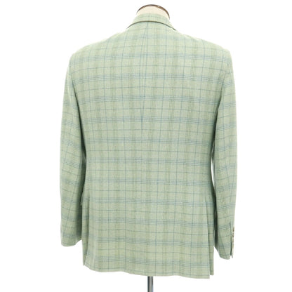 【中古】ヒッキーフリーマン HICKEY FREEMAN Beacon ウーステッドウールシルクリネン チェック 2B テーラードジャケット ライトグリーン【サイズ40】【 状態ランクA 】【 メンズ 】