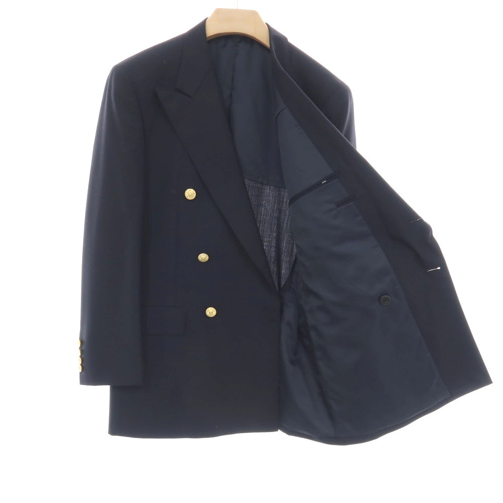 【中古】チャップス CHAPS RALPH LAUREN ウール ダブル6B テーラードジャケット ネイビー【サイズ94 82 175(L位)】【 状態ランクB 】【 メンズ 】