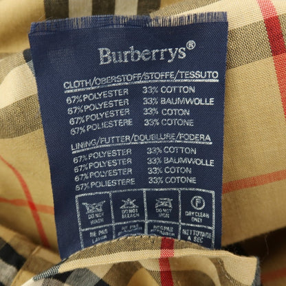 【中古】バーバリーズ Burberrys 90’s ポリエステルコットン シングル トレンチコート ネイビー【サイズＳ】【 状態ランクD 】【 メンズ 】