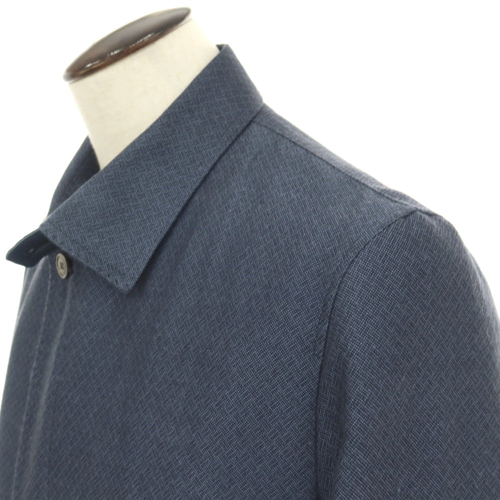 【中古】ランバンコレクション LANVIN COLLECTION リネンコットン スイングトップ ネイビー【サイズ52】【 状態ランクB 】【 メンズ 】