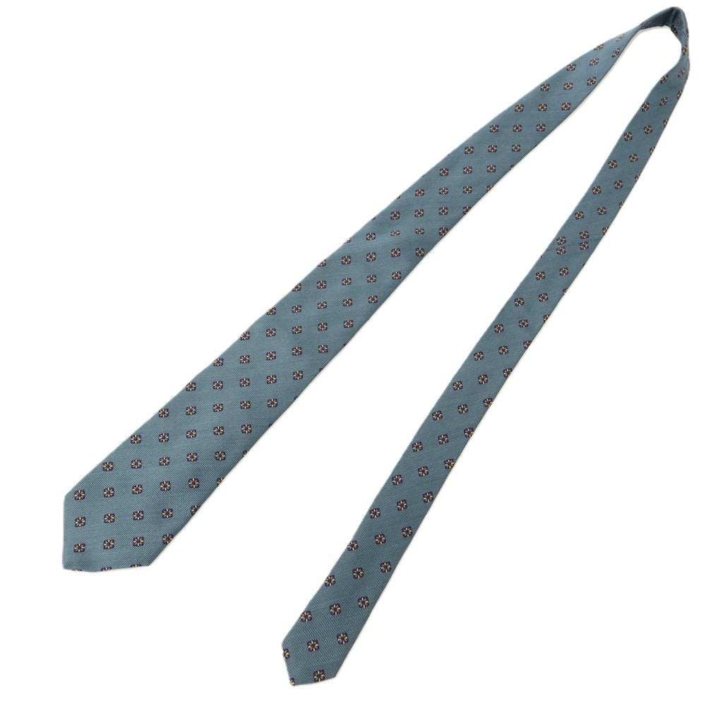 【中古】リベラーノ&amp;リベラーノ LIVERANO&amp;LIVERANO シルク 小紋柄ネクタイ グレイッシュブルーxパープル【 状態ランクA 】【 メンズ 】