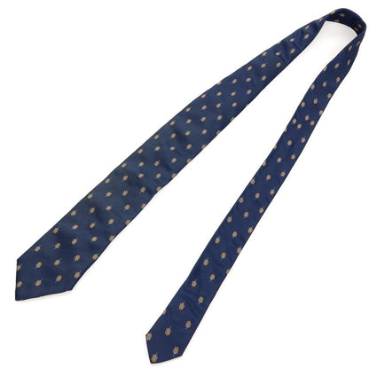 【中古】タイユアタイ TIE YOUR TIE シルク 小紋柄ネクタイ ネイビー【 状態ランクC 】【 メンズ 】