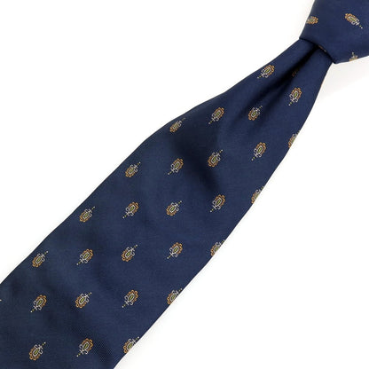 【中古】タイユアタイ TIE YOUR TIE シルク 小紋柄ネクタイ ネイビー【 状態ランクC 】【 メンズ 】