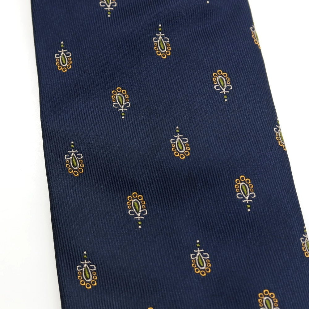 【中古】タイユアタイ TIE YOUR TIE シルク 小紋柄ネクタイ ネイビー【 状態ランクC 】【 メンズ 】