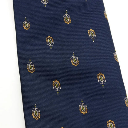 【中古】タイユアタイ TIE YOUR TIE シルク 小紋柄ネクタイ ネイビー【 状態ランクC 】【 メンズ 】
