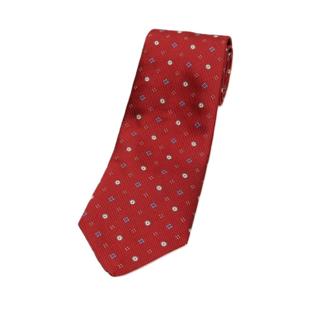 【中古】マリネッラ E.MARINELLA シルク 小紋柄ネクタイ レッド【 状態ランクB 】【 メンズ 】