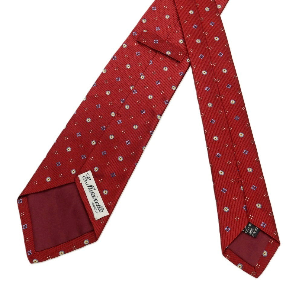 【中古】マリネッラ E.MARINELLA シルク 小紋柄ネクタイ レッド【 状態ランクB 】【 メンズ 】