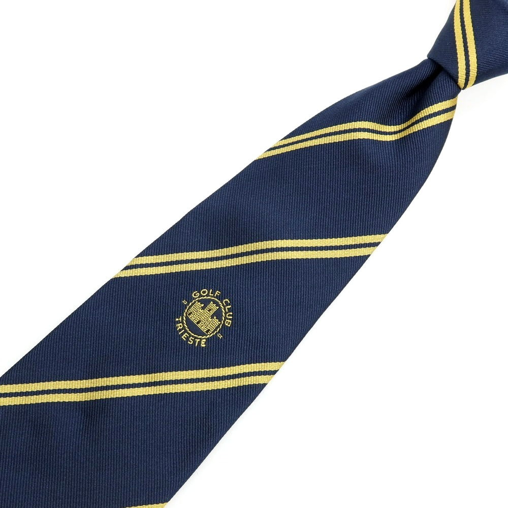 【中古】マリネッラ E.MARINELLA シルク ストライプ柄ネクタイ ネイビー【 状態ランクB 】【 メンズ 】