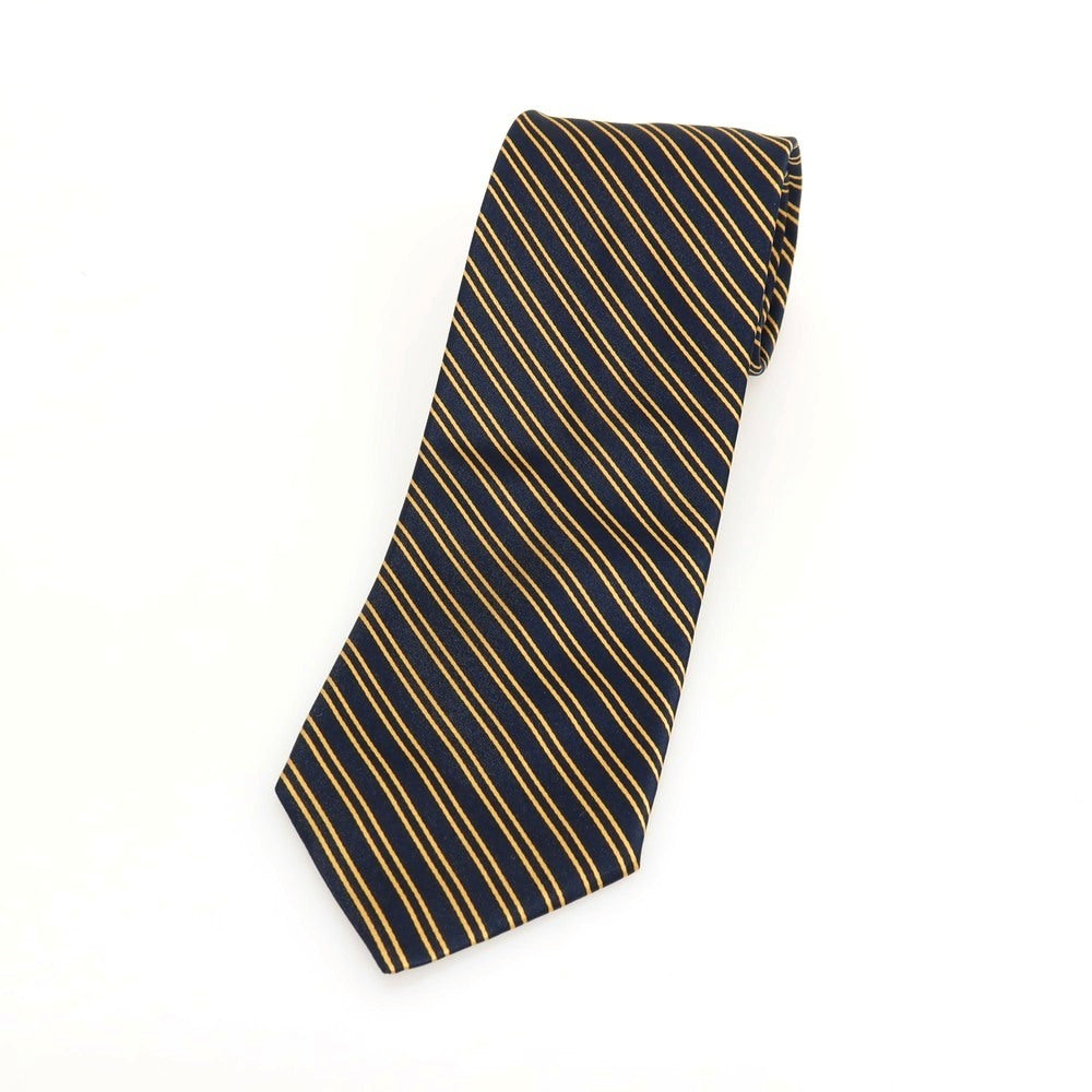 【中古】ポールスチュアート PAUL STUART シルク ストライプ柄ネクタイ ネイビー【 状態ランクA 】【 メンズ 】