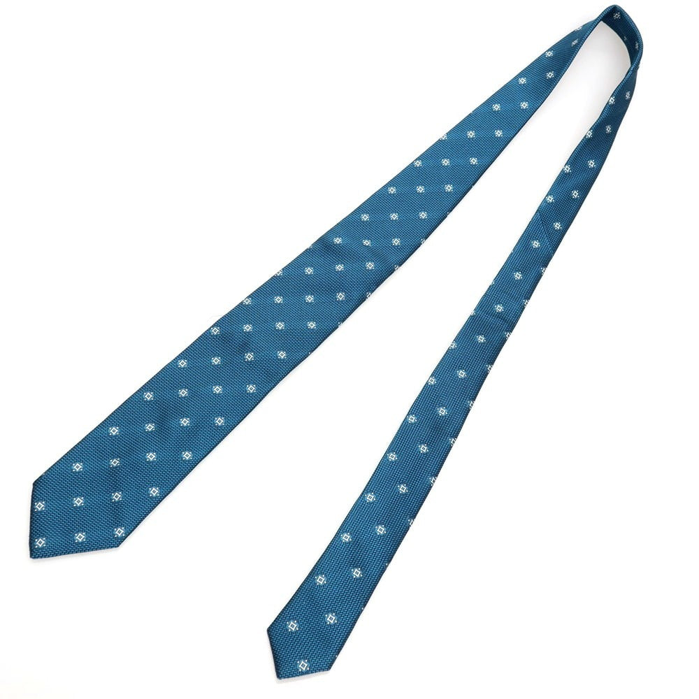 【中古】ブリオーニ Brioni シルク 小紋柄ネクタイ ターコイズ系【 状態ランクA 】【 メンズ 】