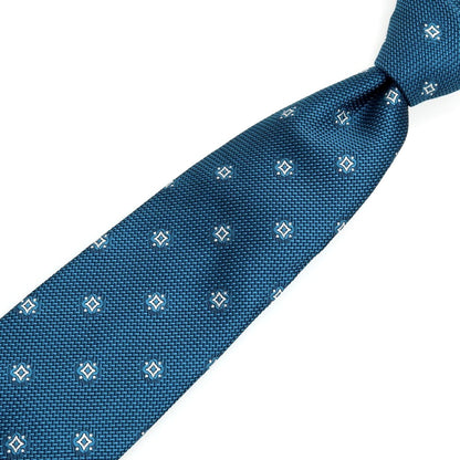 【中古】ブリオーニ Brioni シルク 小紋柄ネクタイ ターコイズ系【 状態ランクA 】【 メンズ 】