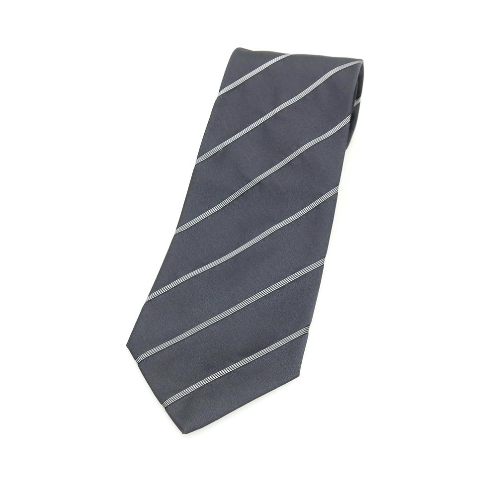 【中古】メローラ MEROLA シルク ストライプ柄ネクタイ グレー系【 状態ランクB 】【 メンズ 】