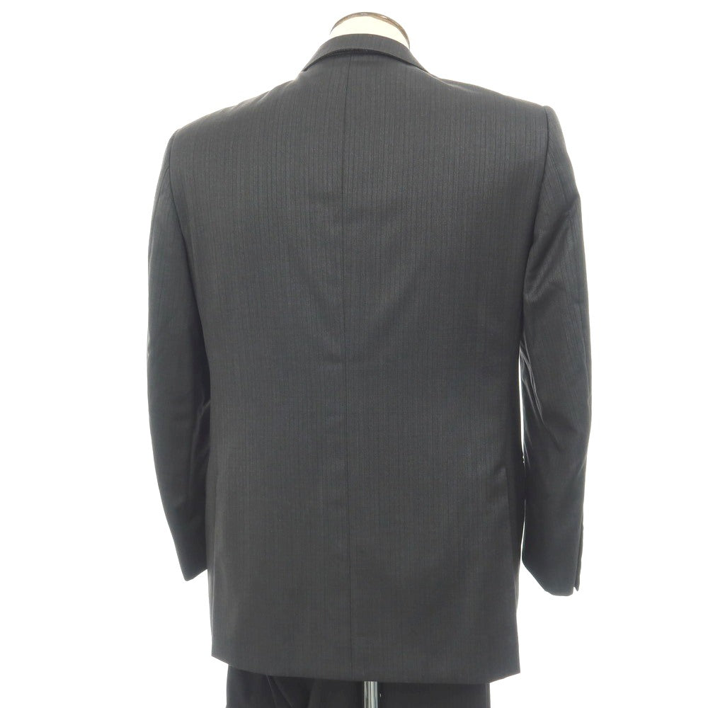 【中古】エルメネジルドゼニア Ermenegildo Zegna SU MISURA シルクウール ストライプ 2つボタンスーツ グレーxブラウン【サイズ上48/下50】【 状態ランクB 】【 メンズ 】