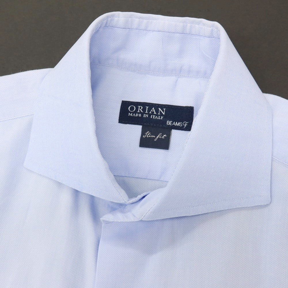 【中古】オリアン ORIAN BEAMS F別注 コットン ワイドカラー ドレスシャツ ライトブルー【サイズ37】【 状態ランクC 】【 メンズ 】