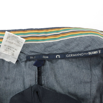 【中古】ジェルマーノ GERMANO BEAMS F別注 ストレッチ コットン カジュアルスラックスパンツ ダークネイビー【サイズ42】【 状態ランクB 】【 メンズ 】
