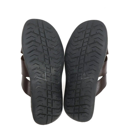 【中古】ゼウス ZEUS レザー サンダル ダークブラウン【サイズ39】【 状態ランクA 】【 メンズ 】