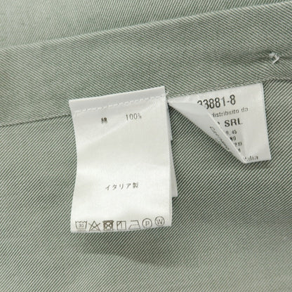 【中古】フィナモレ Finamore コットン ワイドカラー カジュアルシャツ セージグリーン系【サイズM】【 状態ランクB 】【 メンズ 】