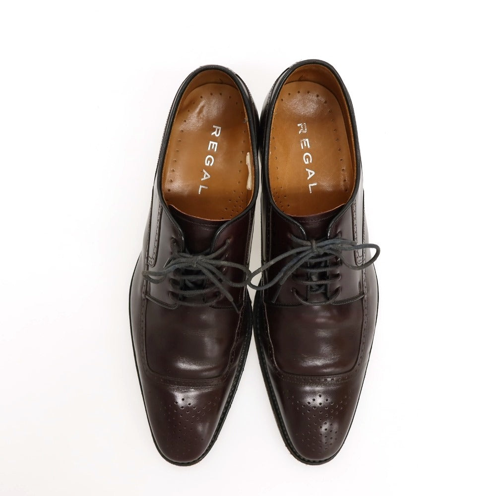 【中古】リーガル REGAL 379R レザー ドレスシューズ ダークブラウン【サイズ25】【 状態ランクB 】【 メンズ 】