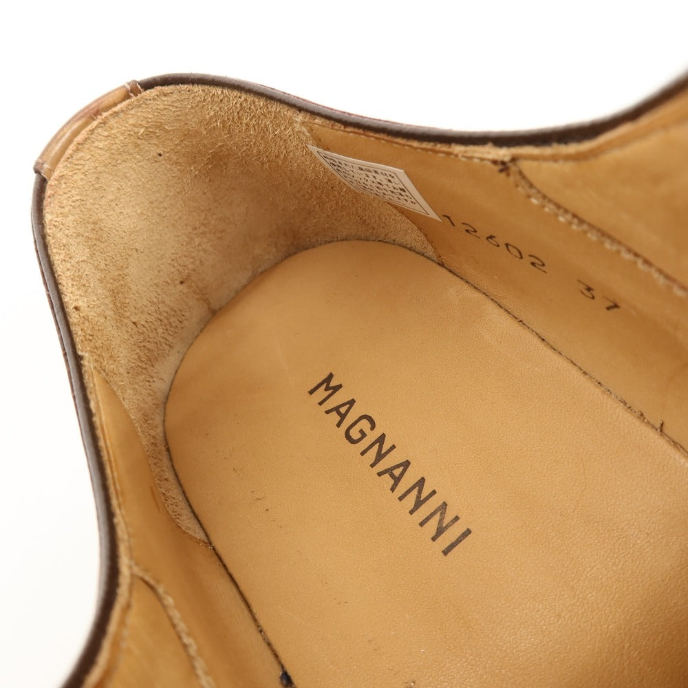 【中古】【未使用】マグナーニ MAGNANNI カーフ ドレスシューズ ブラウン【サイズ37】【 状態ランクS 】【 メンズ 】