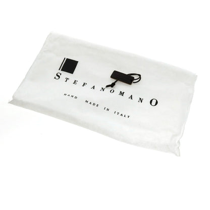 【中古】ステファノマーノ STEFANOMANO 2way レザー クラッチバッグ ネイビーxブラウン【 状態ランクA 】【 メンズ 】